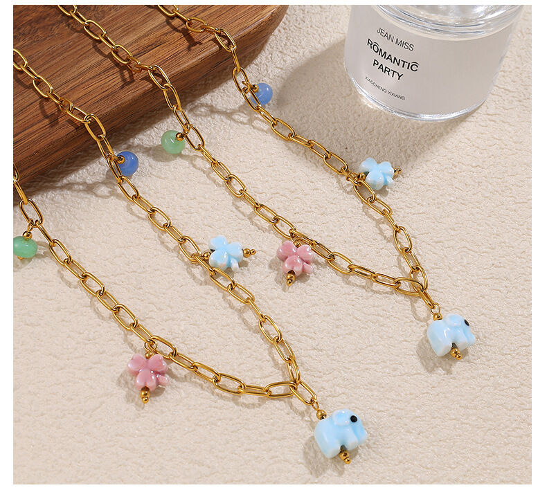 1 Piece Oceanic Stainless Steel Waterproof Gold Color Pendant Necklace Picture3