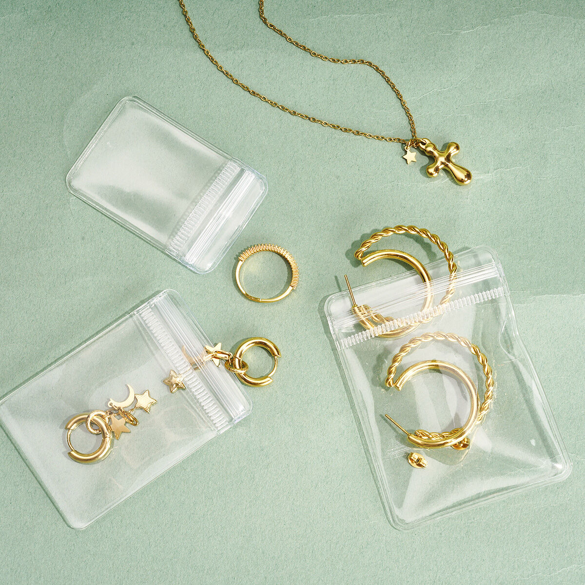 1 Piece PVC Transparent Jewelry Self-sealing Jewelry Bag h5 Picture5