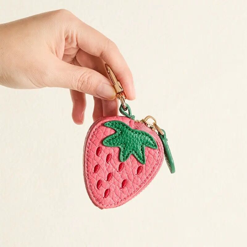 Mini porte-monnaie en forme de fraise pour porte-monnaie Image2