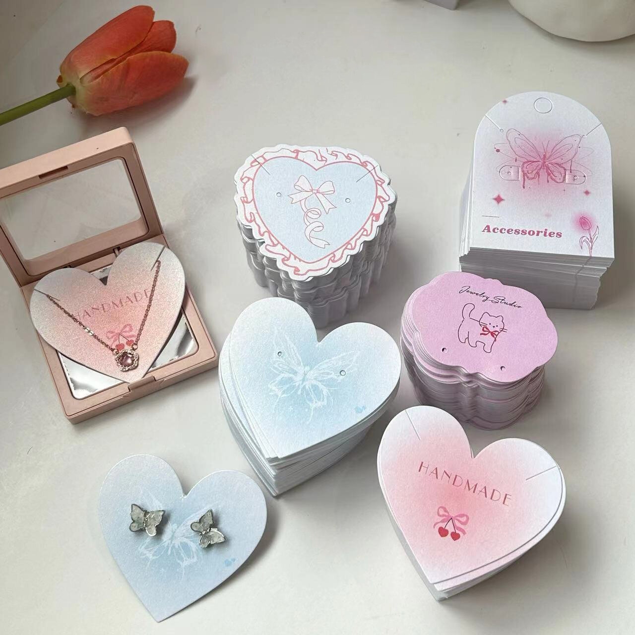 Jewelry Packaging Cards Customized Logo Available