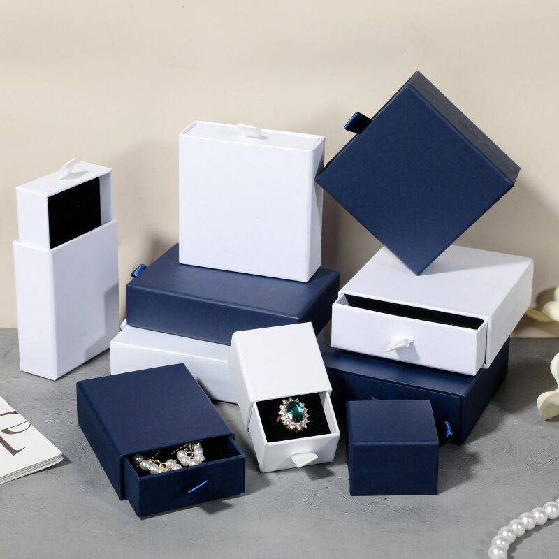 1 Piece Solid Color Paper Jewelry Box h5 Picture4