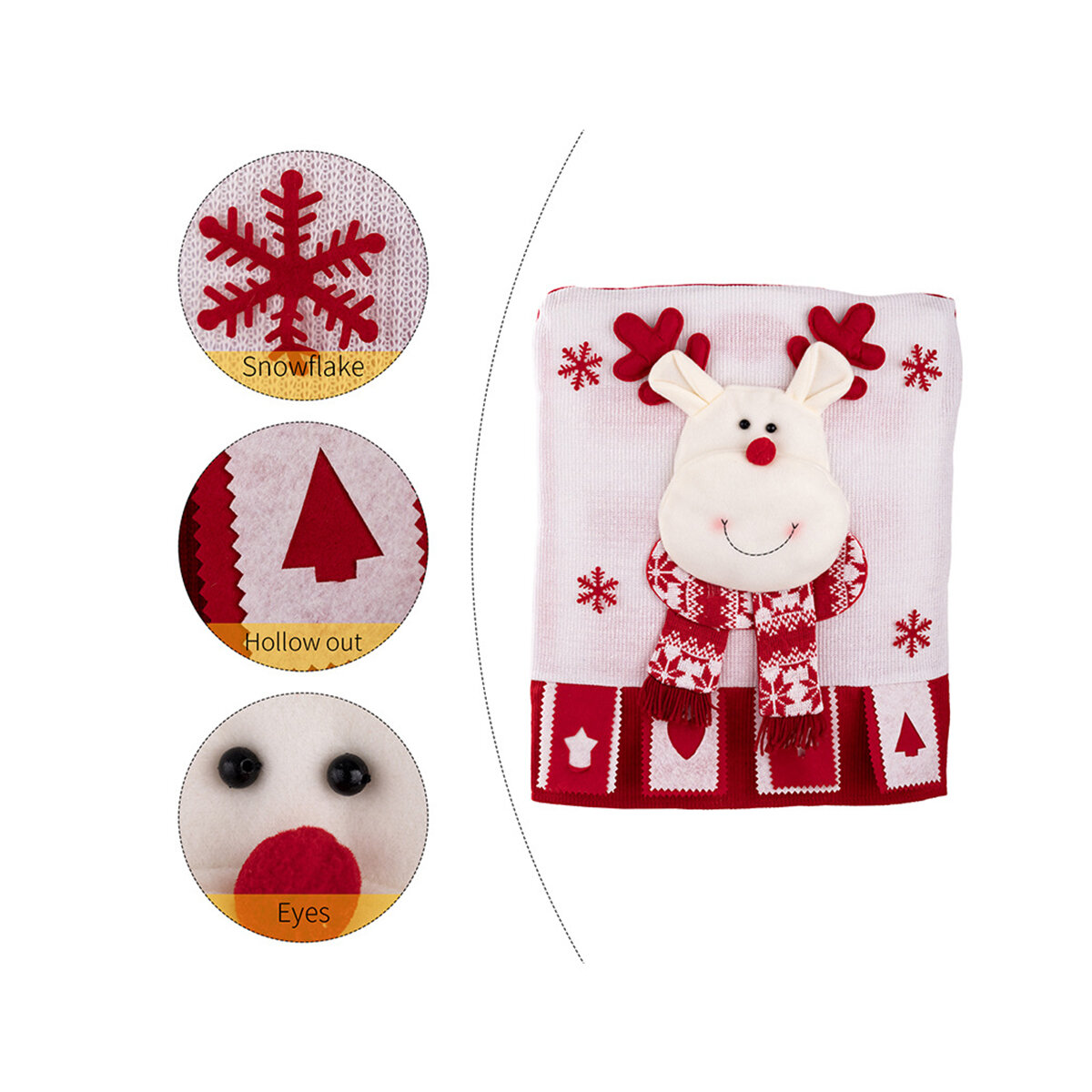 1 stuk kerstdecoratieve stoelhoes h5Afbeelding5