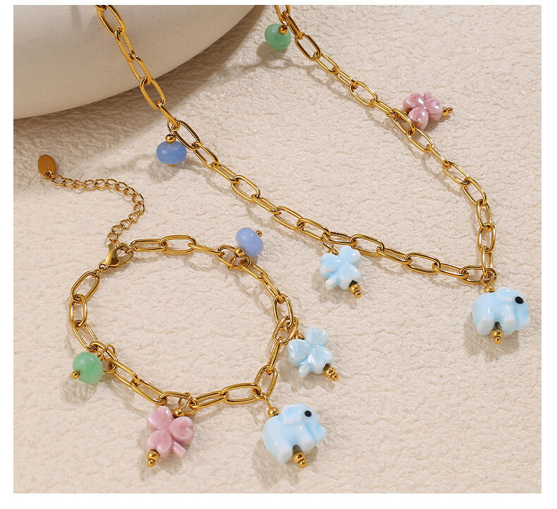 1 Piece Oceanic Stainless Steel Waterproof Gold Color Pendant Necklace Picture2
