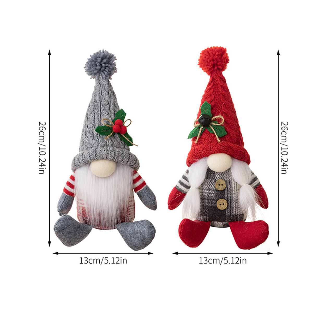 1 pezzo di bambola decorativa natalizia h5Immagine4