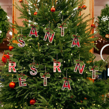 1 stuk DIY kerstboomletterhanger