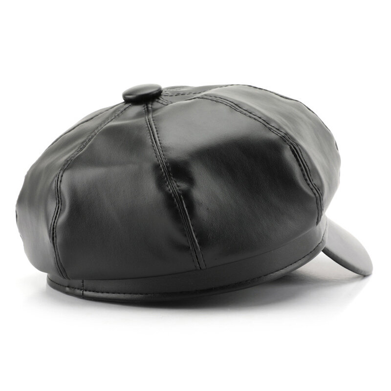 1 Piece Elegant Solid Color PU Beret h5 Picture5