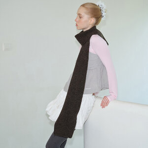 1 Piece Simple Solid Color Wool Blend Winter Scarf h5 Picture6
