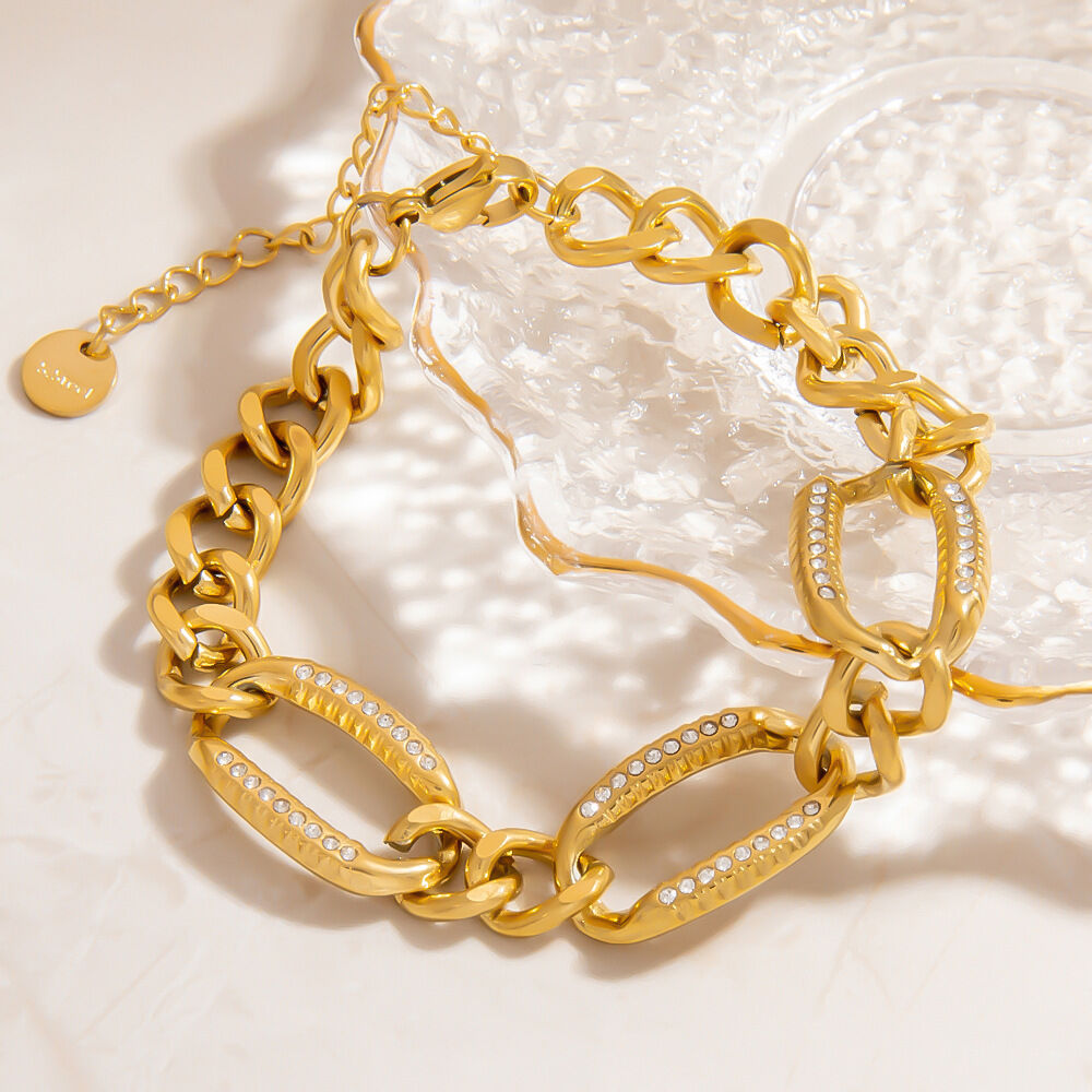 Shell Shape Stainless Steel Waterproof Gold Color Chain Bracelets Picture5