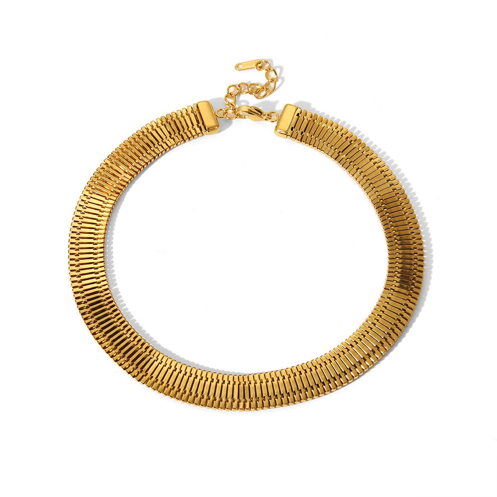 1 Piece Stainless Steel Waterproof Gold Color Chain Necklaces h5 