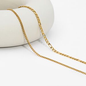 1 Piece Classic Stainless Steel Waterproof Gold Color Chain Necklace h5 Picture4
