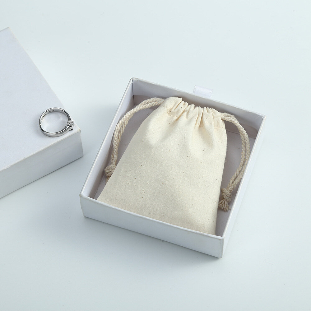 1 Piece Cotton Drawstring Jewelry Bag Picture3