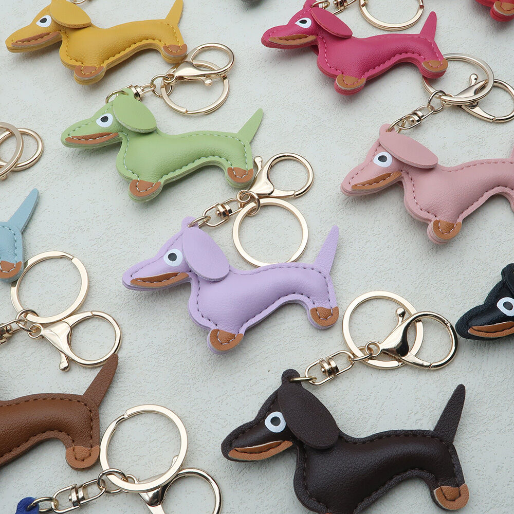 1 Piece Cute Dog PU Keychain h5 Picture2