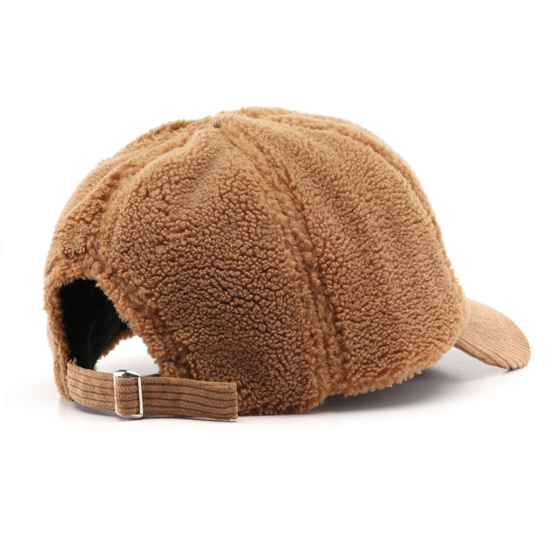 1 Piece Casual Solid Color Plush Baseball Cap h5Picture6