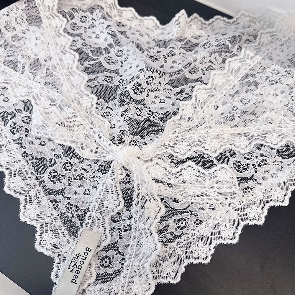 1 Piece Romantic Flower Lace Bandana h5 Picture4