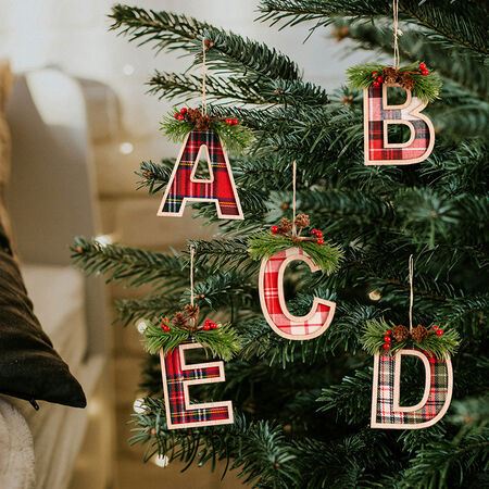 1 stuk DIY kerstboomletterhanger 2