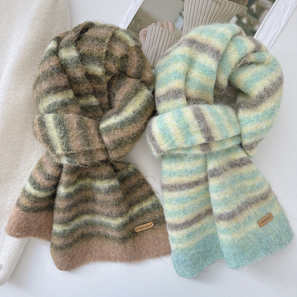 1 stuk rayon en wollen wintersjaal h5 Afbeelding2