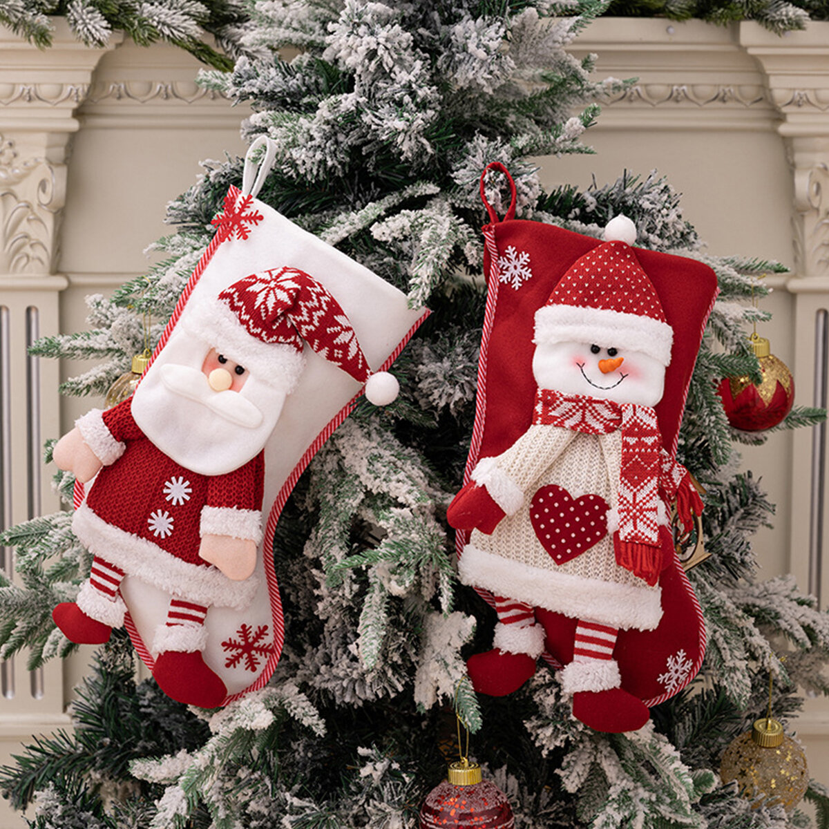 1 Stück süßer dekorativer Weihnachtsstrumpf Bild2