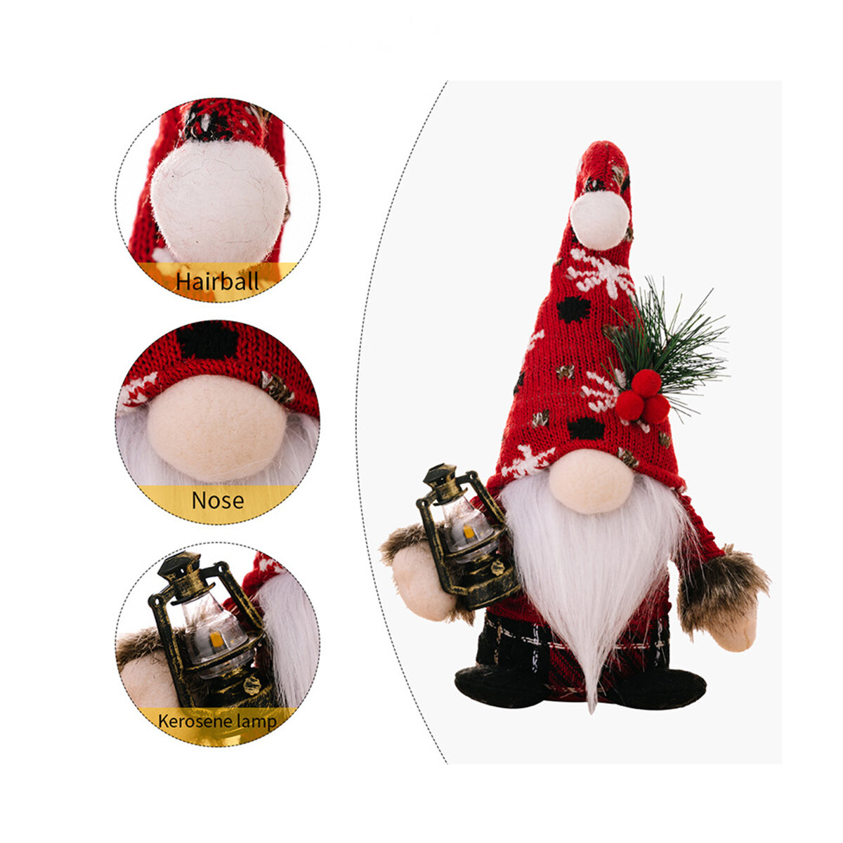 1 stuk kerstdecoratieve pop h5 Afbeelding5