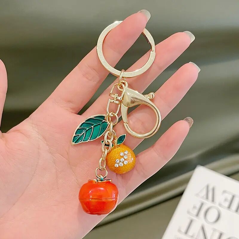 1 Piece Persimmon Alloy Keychain h5Picture5