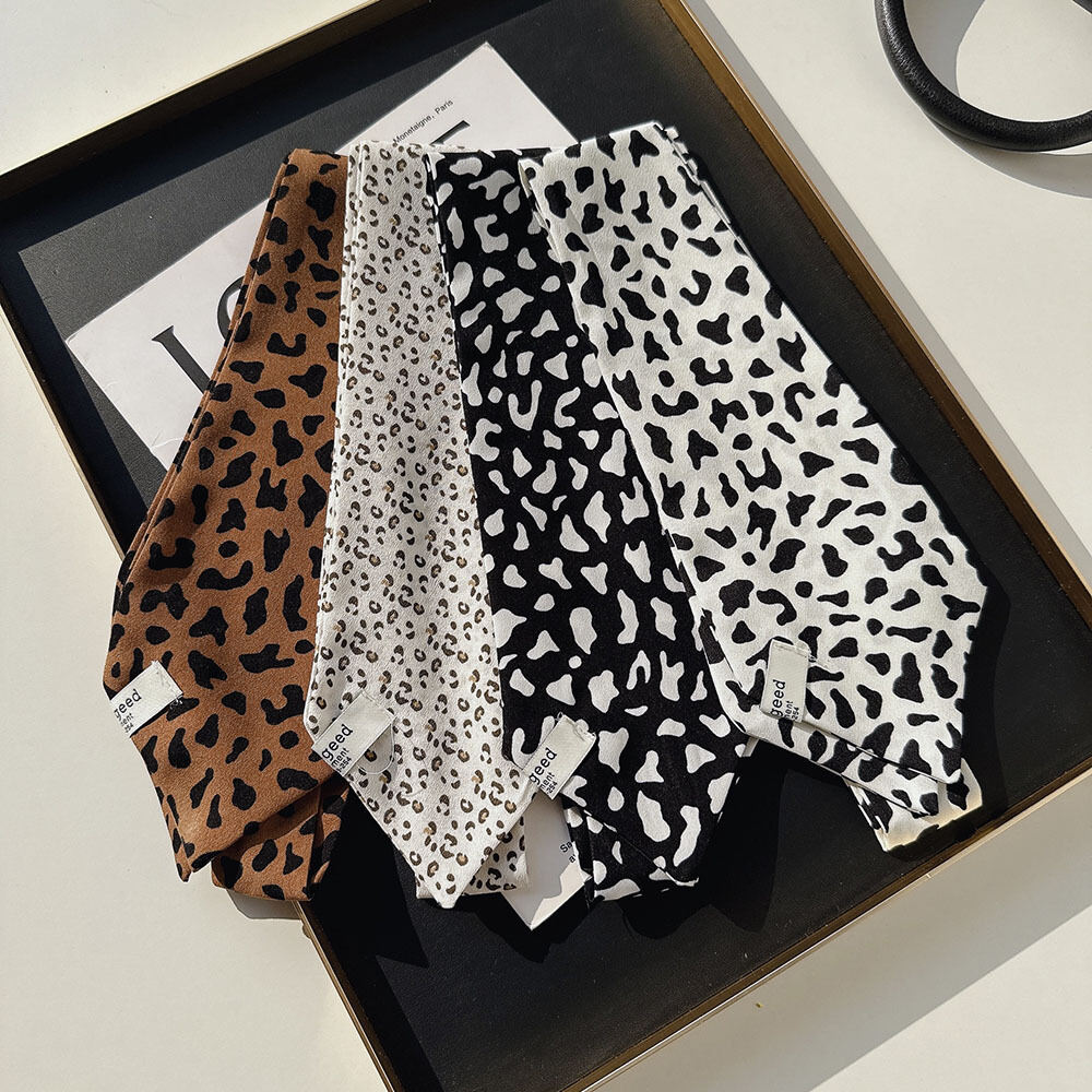 1 Stück Chiffon-Krawatte mit Retro-Leopardenmuster