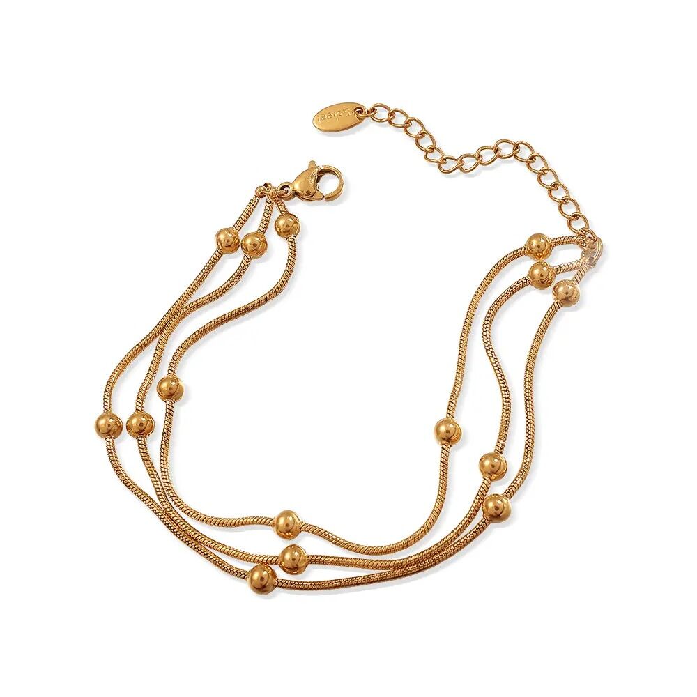 Daily Chain Stainless Steel Gold Color Layered Necklaces