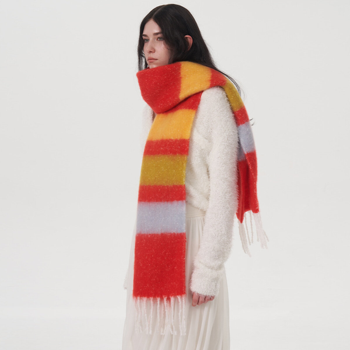 1 Piece Strip Women's Winter Scarve h5 Picture6