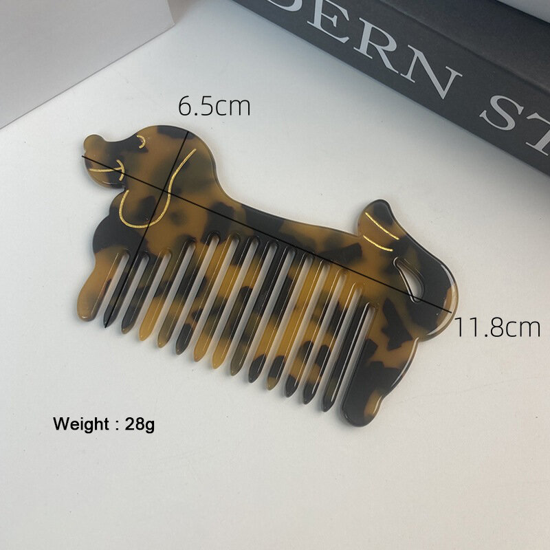 1 Piece Cute Dog Acetate Hair Brush h5 Picture3