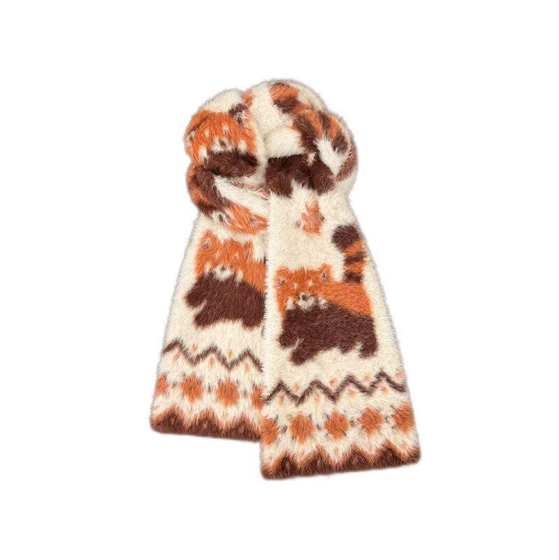 1 Piece Cute Raccoon Baby Pattern Scarf 