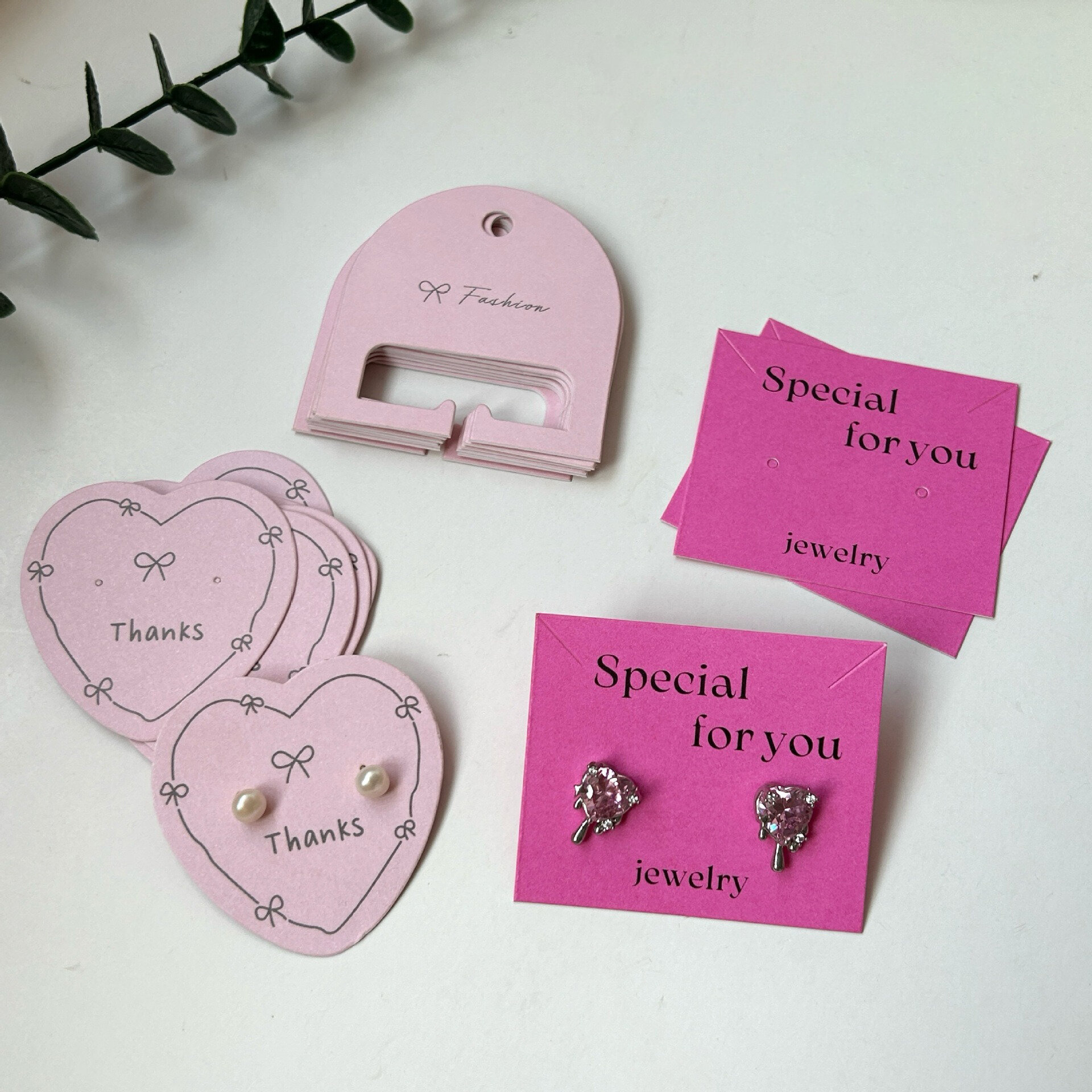 Jewelry Packaging Cards Customized Logo Available