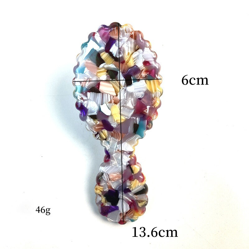 1 Piece Pearl Acetate Cushion Hair Brush h5 Picture3