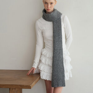 1 Piece Simple Solid Color Wool Blend Winter Scarf h5 Picture5