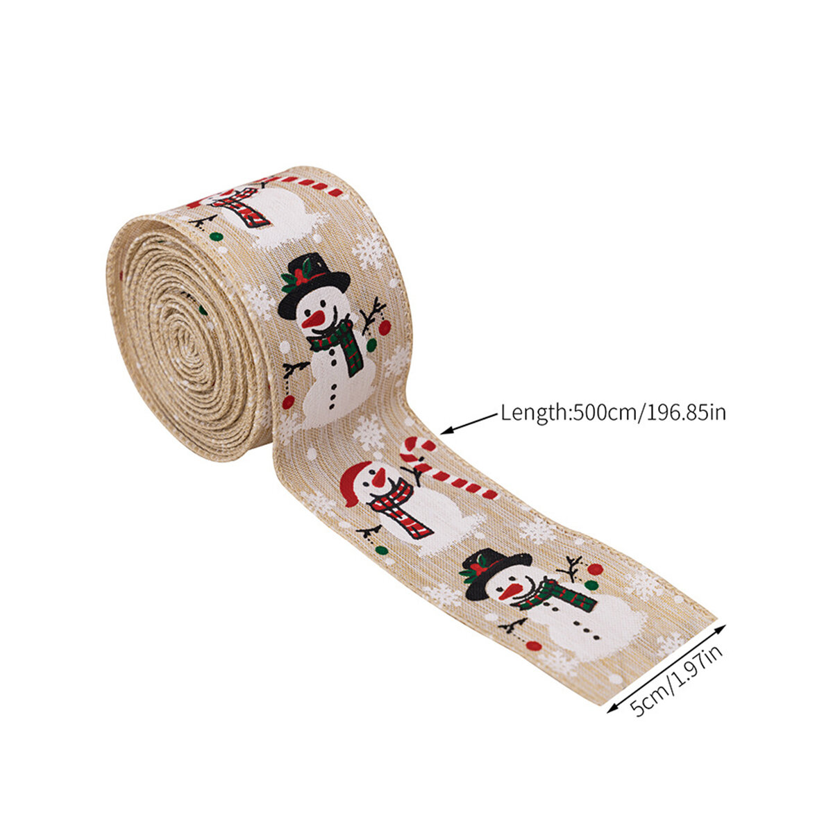 1 rol kerstdecoratief lint Afbeelding4