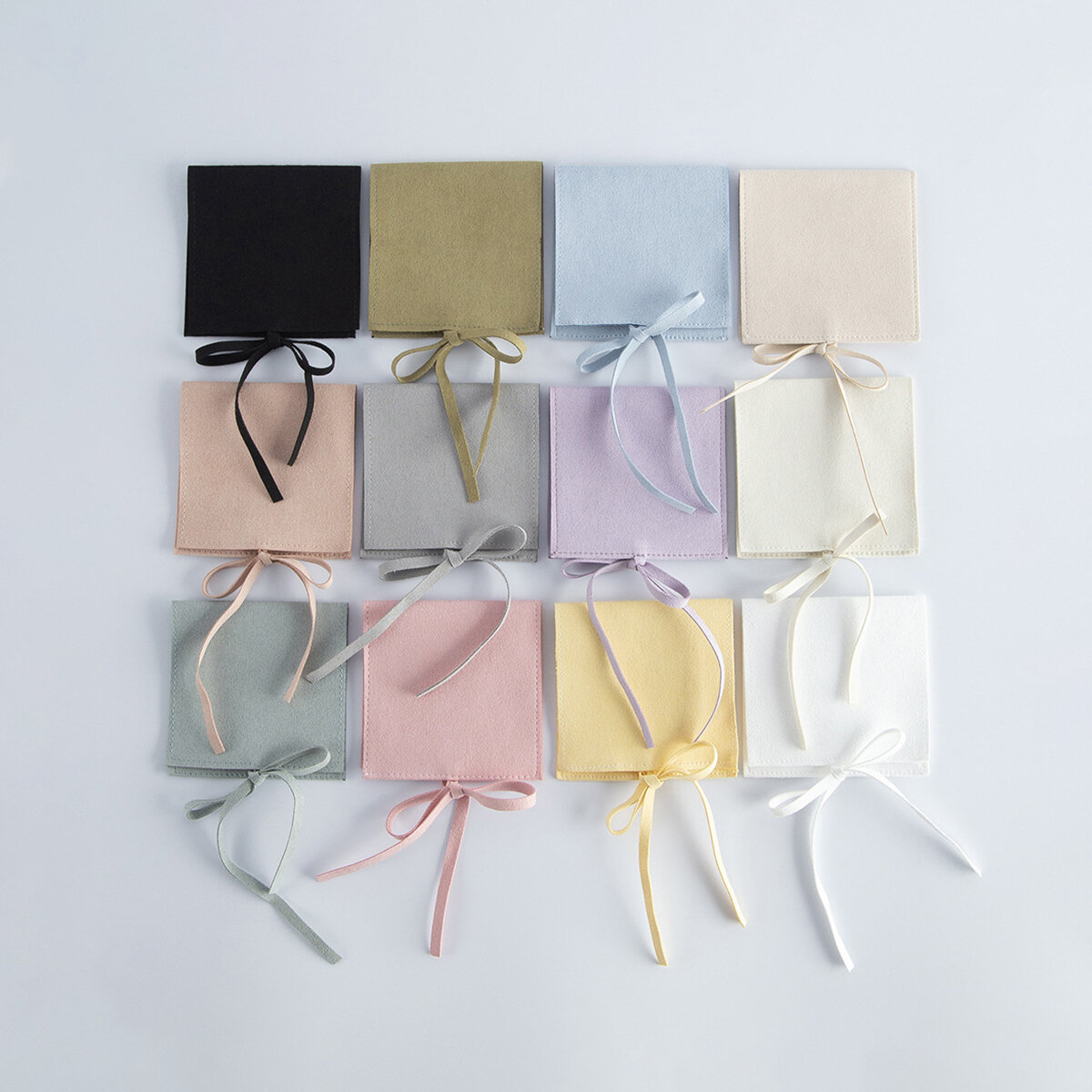 1 Piece Solid Color Flip-Top Tie-Closure Jewelry Bag Picture2