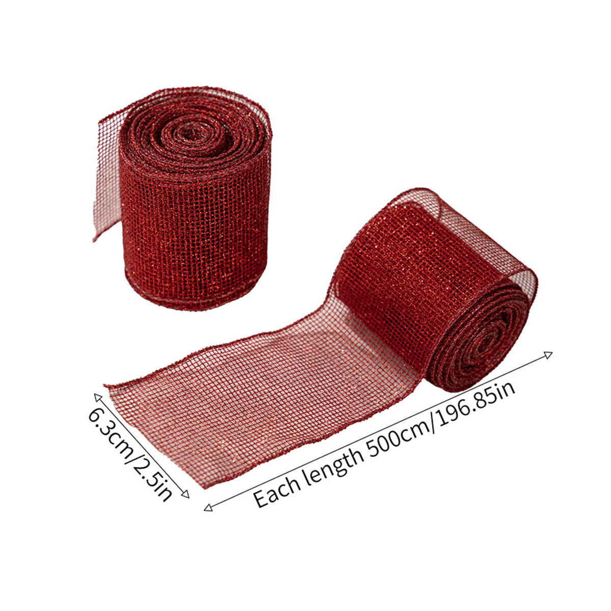 1 rotolo di nastro decorativo natalizio Immagine4