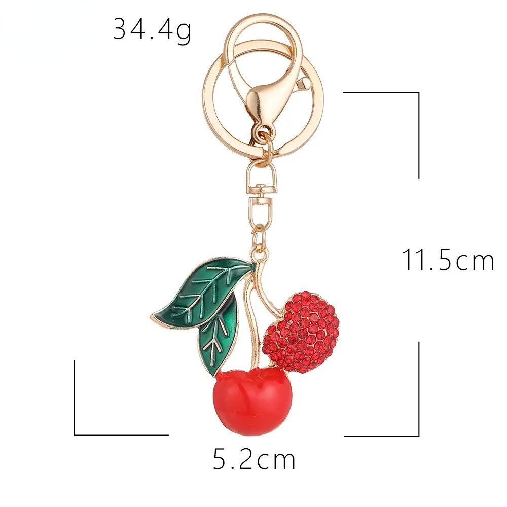 1 Piece Cherry Alloy Keychain Picture2