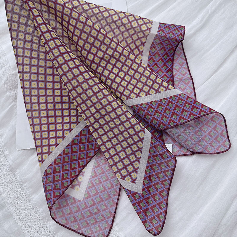 1 Piece Retro Plaid Cotton Bandana h5 Picture4