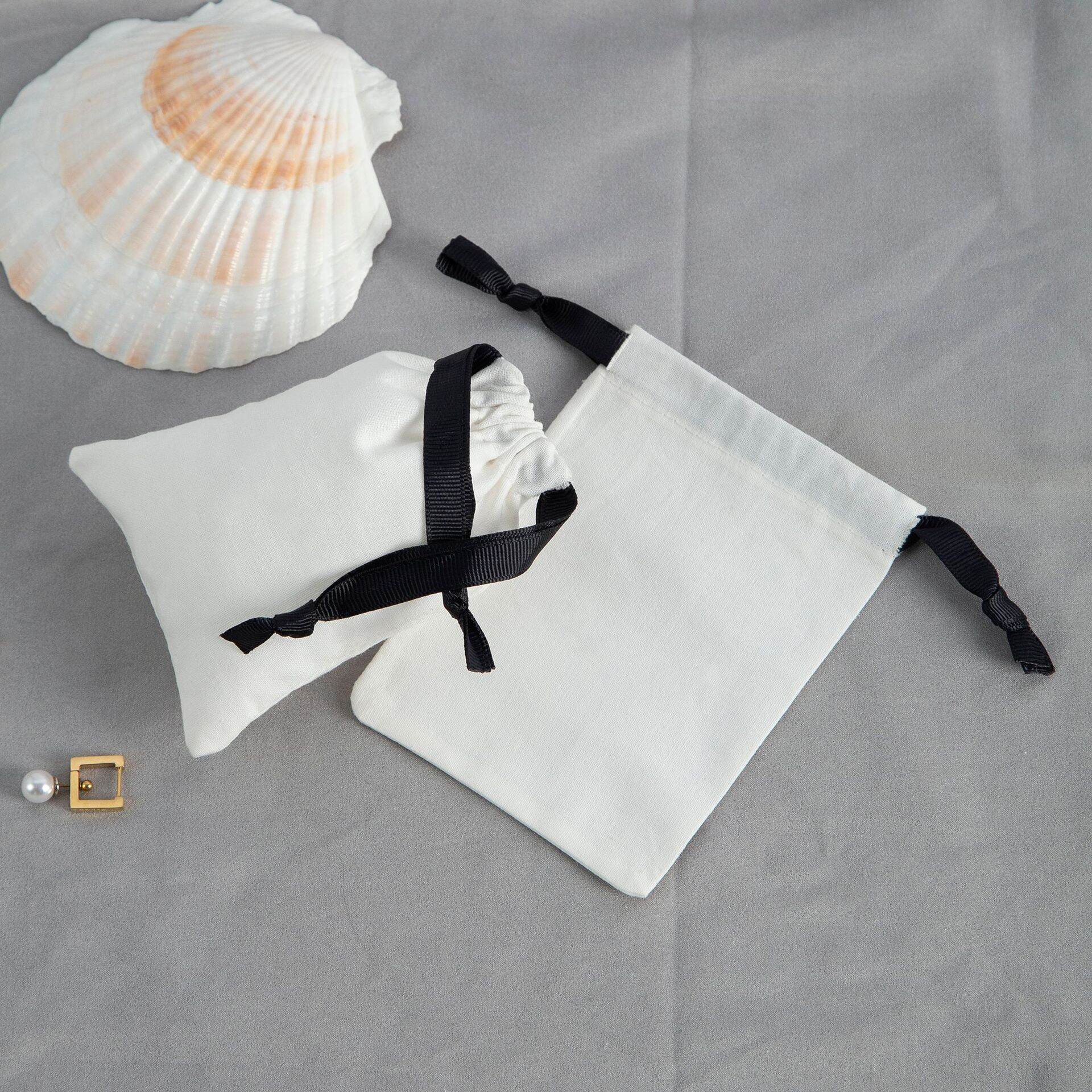 1 Piece Solid Color Cotton Jewelry Bag h5 Picture3
