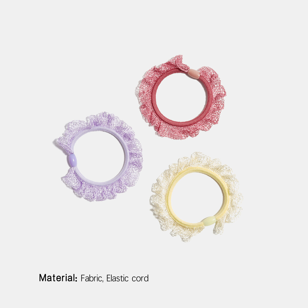 #4 hair tie - white - pink - purple Picture2