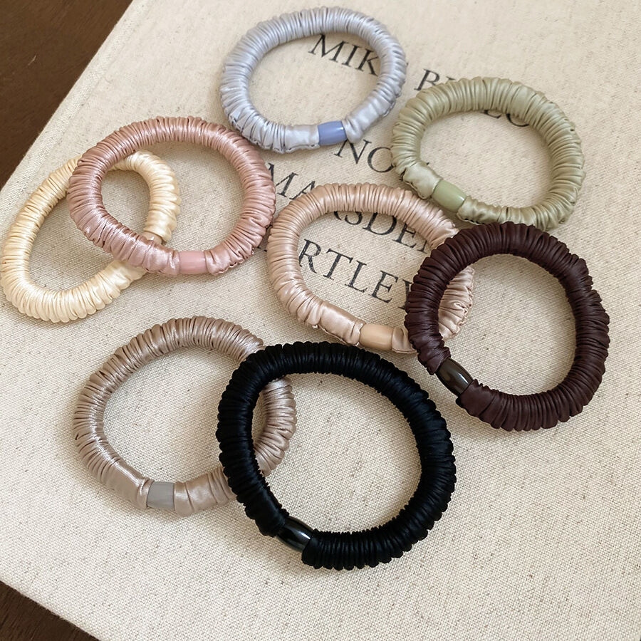 Simple Series Circle Satin - like Fabric Scrunchies