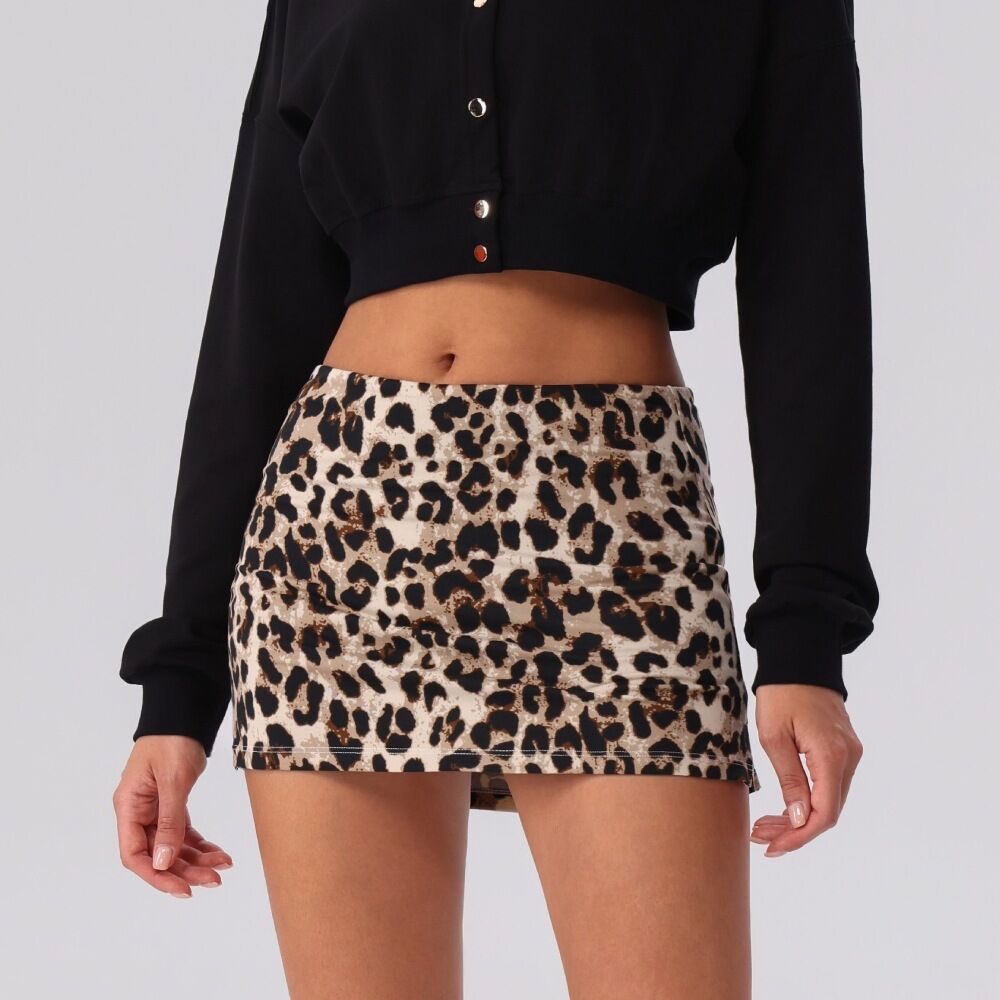 High Bounce Sporty Leopard Print Sports Shorts