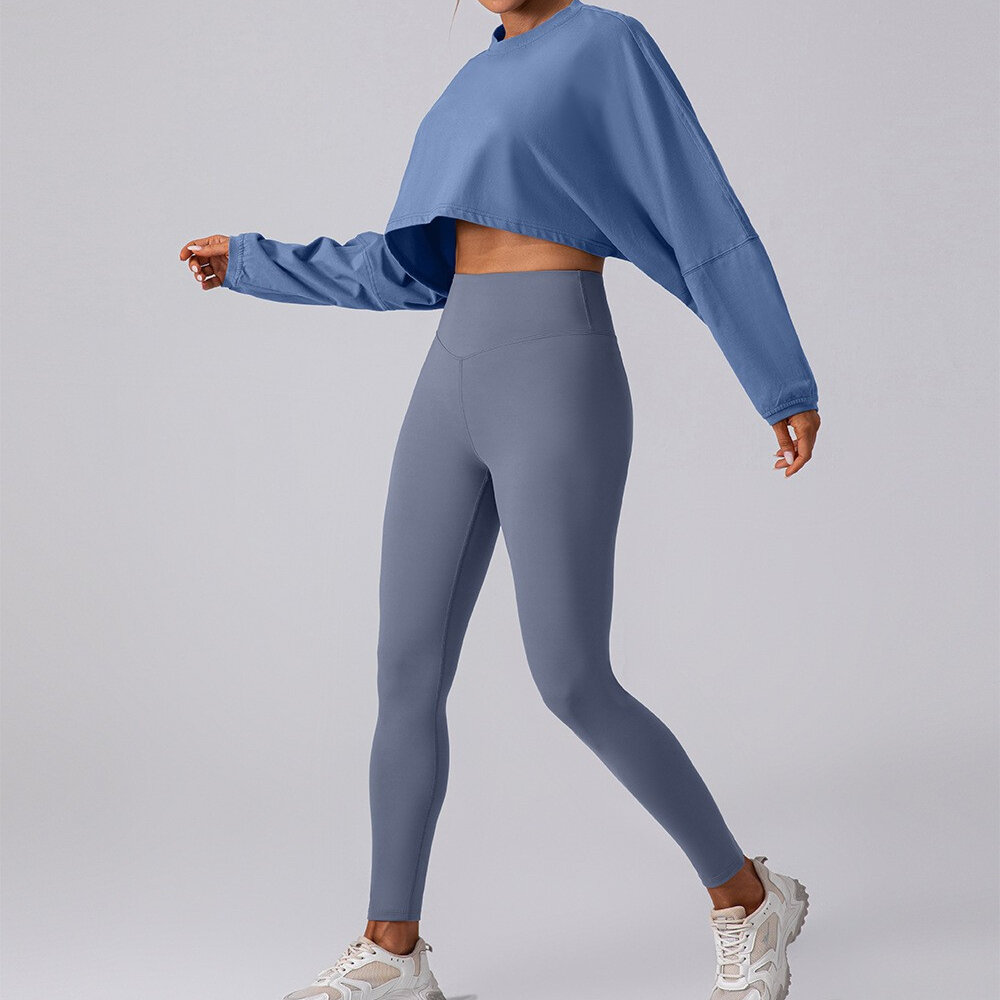 Hauts de sport unis à haute élasticité 2
