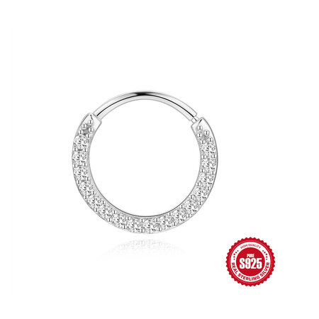 Eenvoudige serie retro ronde oorbellen met effen kleur, S925 platina plating en moissanite voor dames.