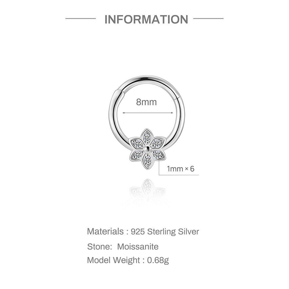 Luxuriöse, schlichte, unregelmäßig geformte Moissanit-Ohrringe für Damen aus S925-Platin. h5Bild2