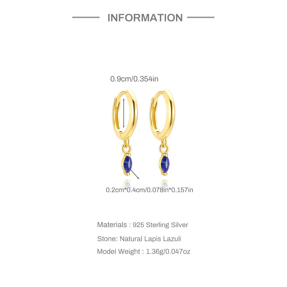 Ohrringe der Simple Series Sweet Droplet-Serie in unregelmäßiger Tropfenform, erhältlich in Gold- und Sterlingsilber-Optik, passend für Damen. h5 Bild2