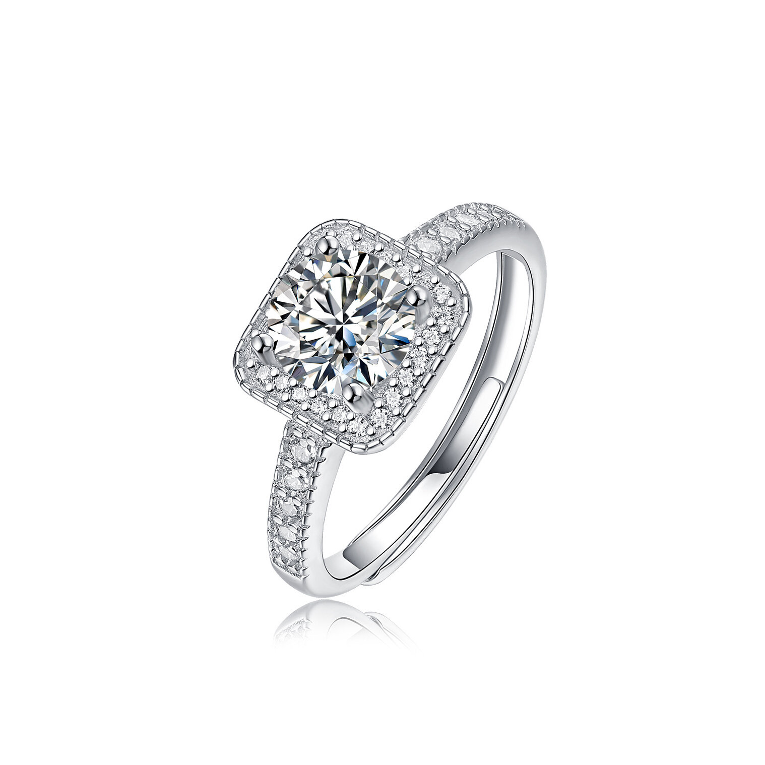 Luxurious Series Elegant Droplet Geometric Shape S925 Gold Color Moissanite Women's Moissanite Rings
