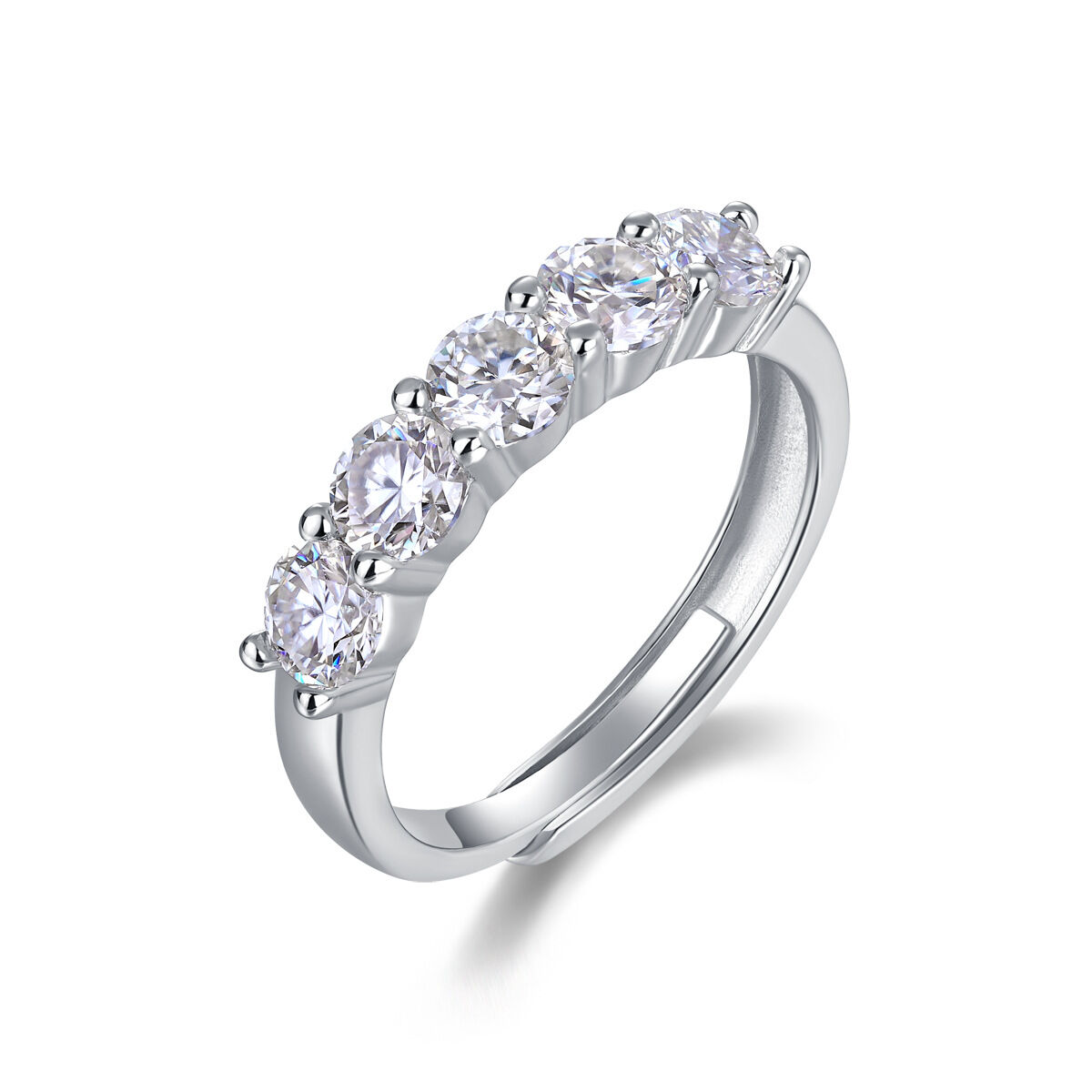 Minimalist Classic Circle S925 Moissanite Women's Moissanite Rings h5 Picture2