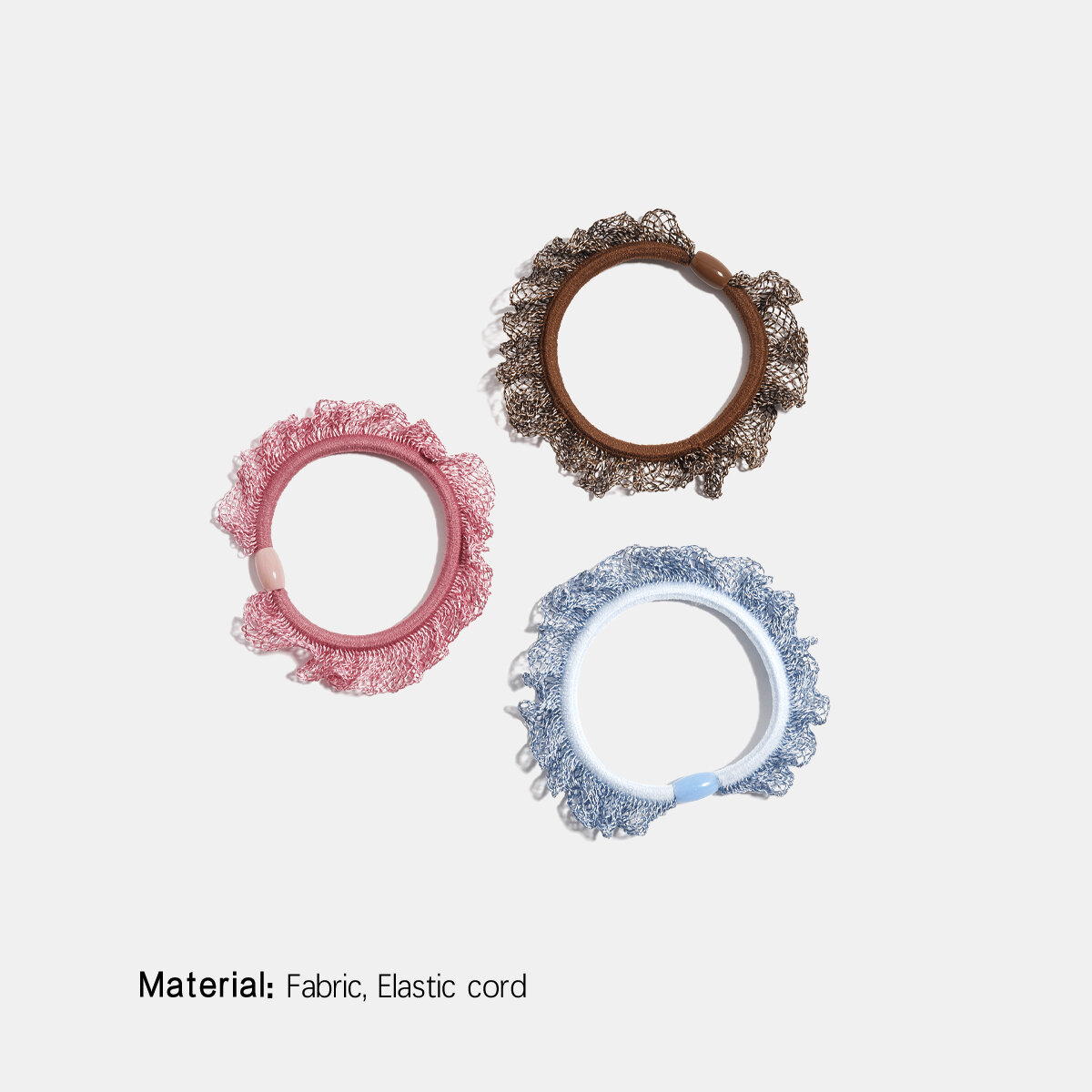 #5 hair tie - blue - pink - brown Picture3