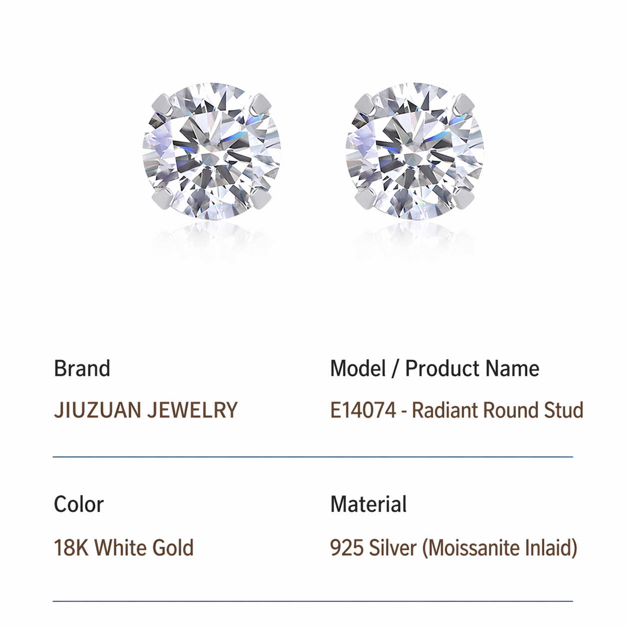 Refined Minimalist Circle S925 Moissanite Women's Moissanite Earrings h5Picture4
