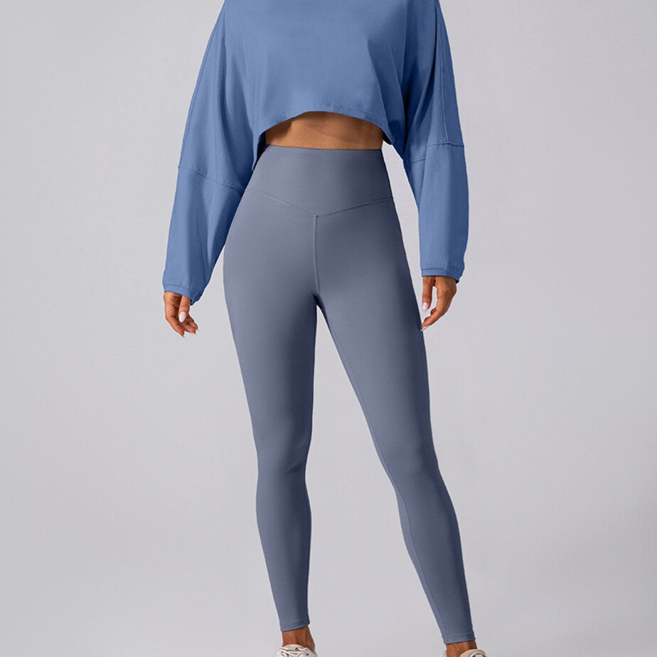 Simple High Bounce Sporty Solid Color Women's Yoga Trousers
