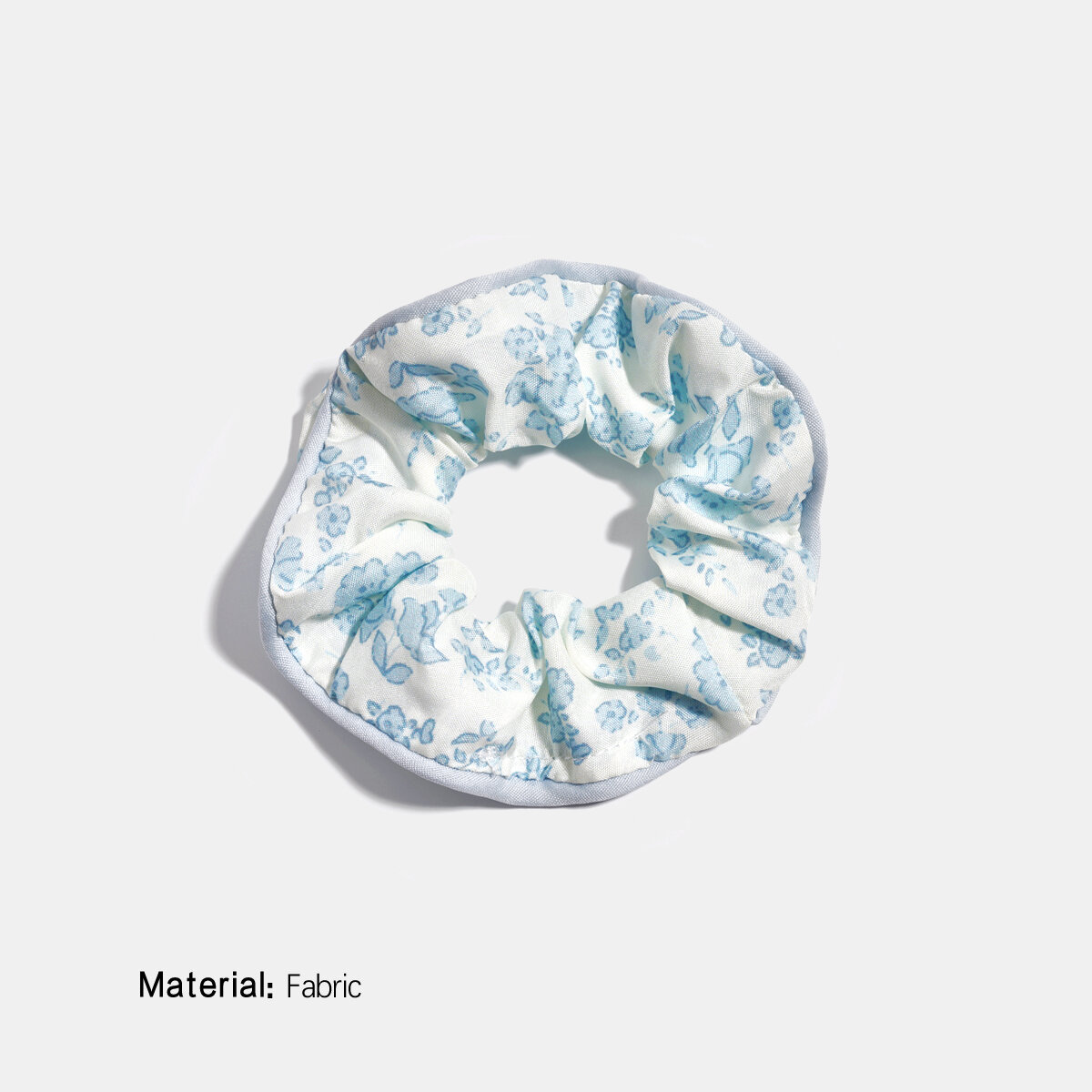 Hair tie - blue-green flowers 